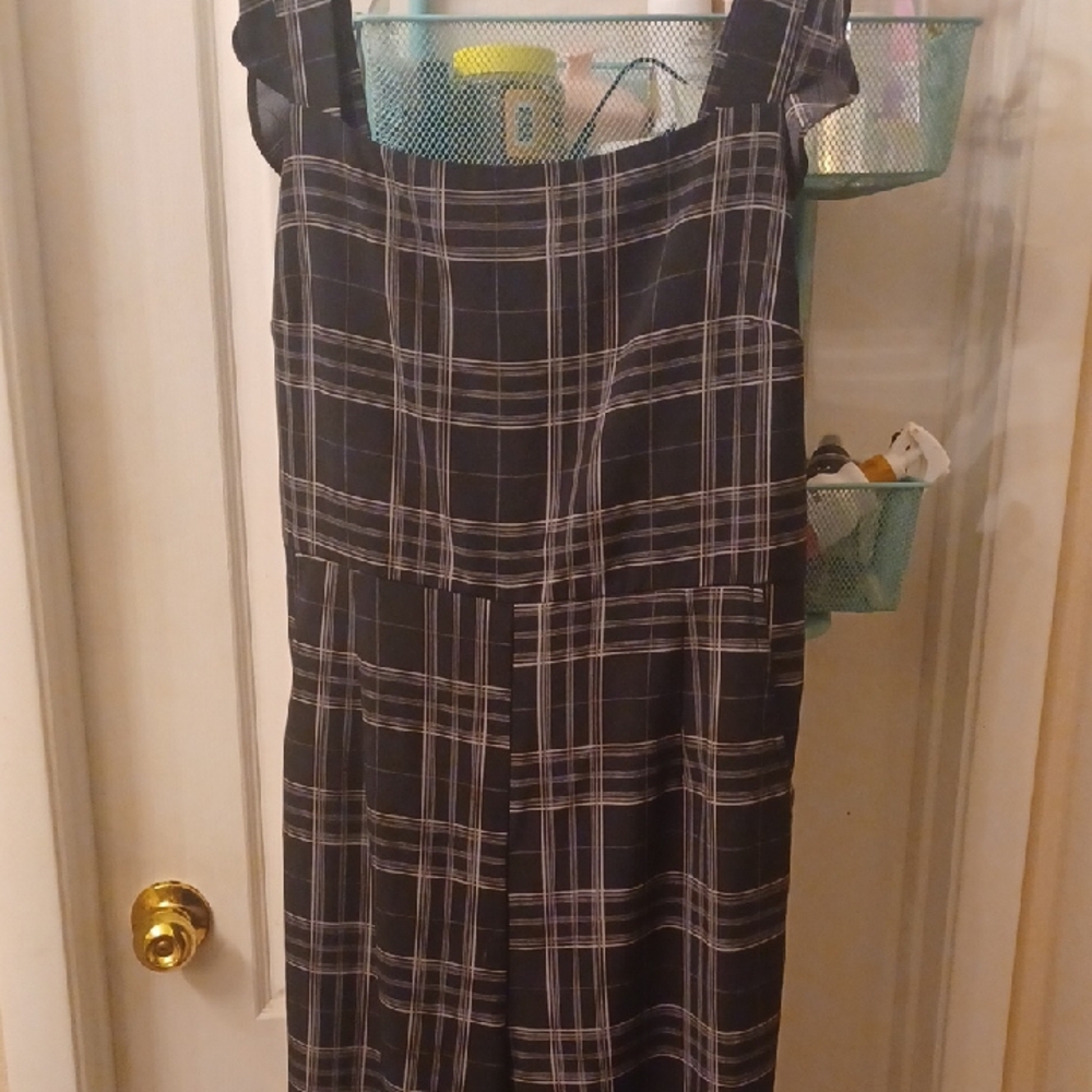 Xhilaration Monochrome Checkered Jumpsuit